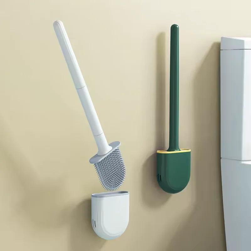 Escova Sanitária de Silicone para Banheiro com Suporte de Parede - Martch