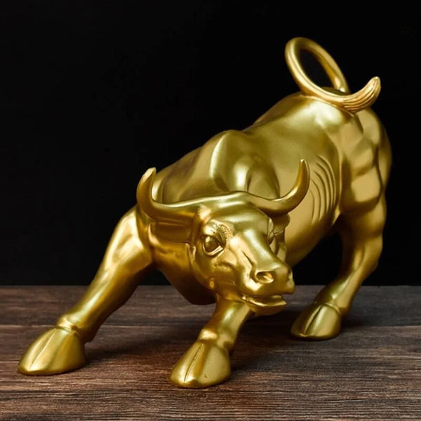 Escultura Touro de Wall Street Dourado - Martch