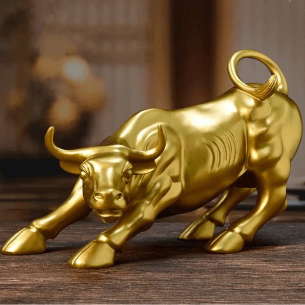 Escultura Touro de Wall Street Dourado - Martch