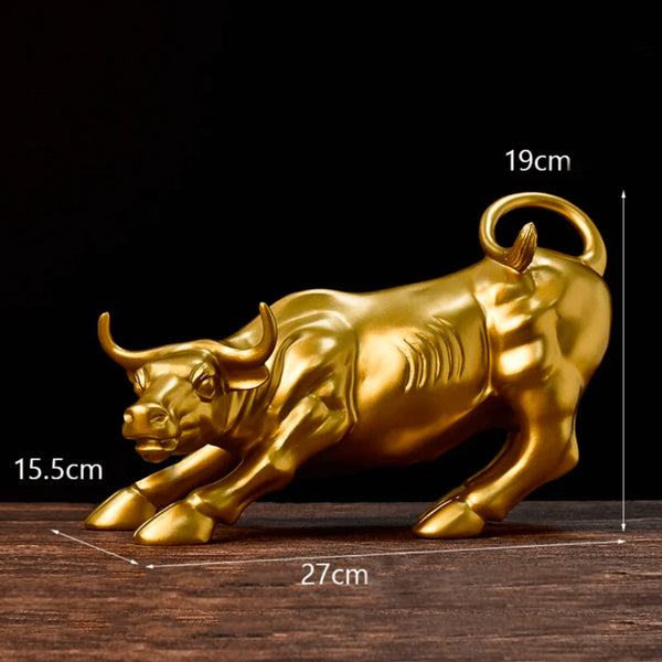 Escultura Touro de Wall Street Dourado - Martch